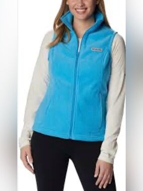 NWOT Women’s Columbia Benton Springs Fleece Vest in Blue Chill Size Large